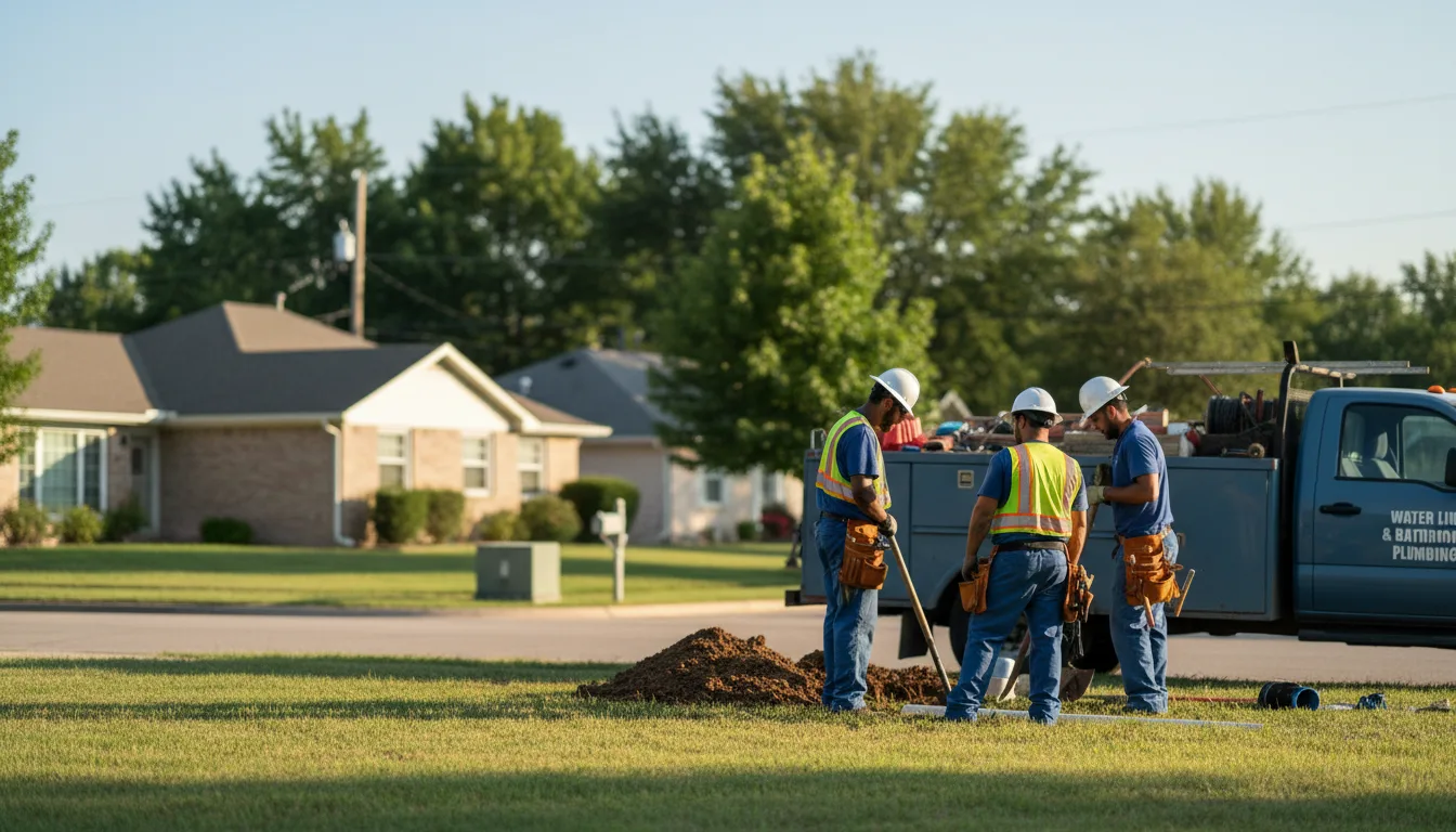 Residential water line and bathroom plumbing service in Indianola, MS